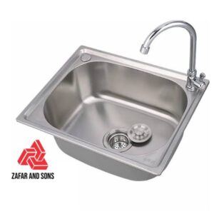 Imported machine made single bowl kitchen sink with complete fittings-product image 3