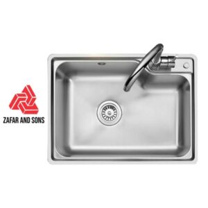 Imported machine made single bowl kitchen sink with complete fittings-product image 3