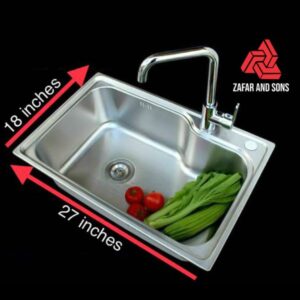 Imported machine made single bowl kitchen sink with complete fittings-product image 4