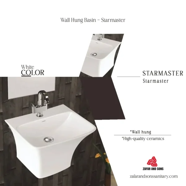 One Piece Starmaster - WALL HUNG BASIN