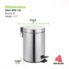 Trash Dustbin Pedal Bin with Lid-product image