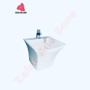 one piece square wall hung wash basin-product image
