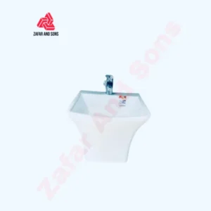 one piece square wall hung wash basin-product image2