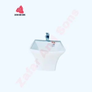 one piece square wall hung wash basin-product image3