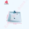 one piece square wall hung wash basin-product image4