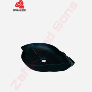 Black marble texture vanity bowl - product image