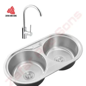 Imported machine made double bowl kitchen sink - featured image